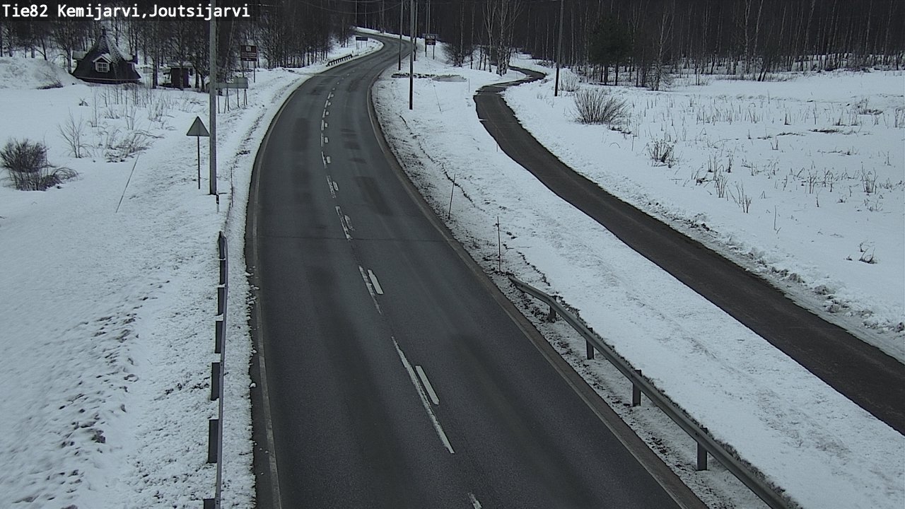 Weather Camera Image Väg 82 Kemijärvi, Joutsijärvi, Kemijärvi, Lappi