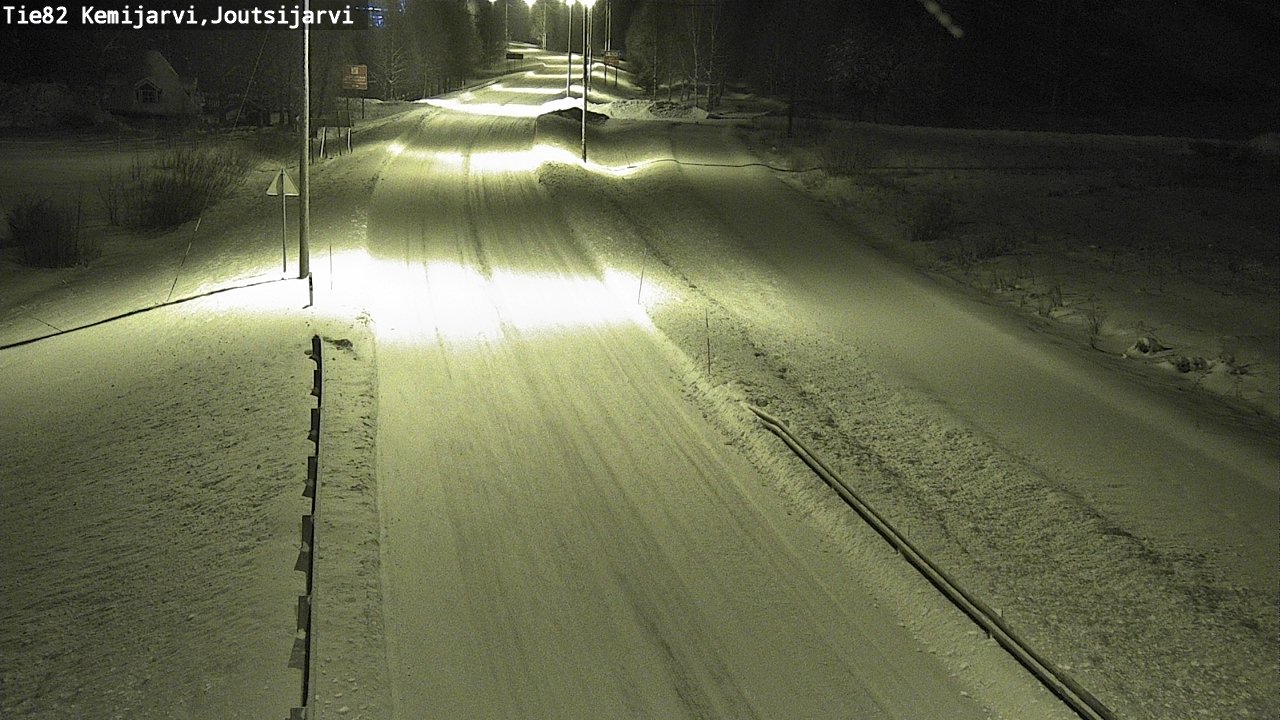 Weather Camera Image Road 82 Kemijärvi, Joutsijärvi, Kemijärvi, Lappi