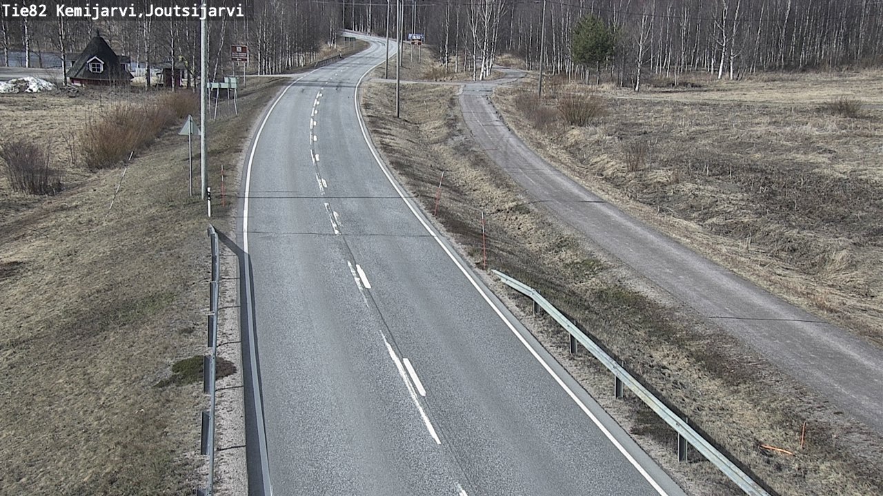Weather Camera Image Väg 82 Kemijärvi, Joutsijärvi, Kemijärvi, Lappi