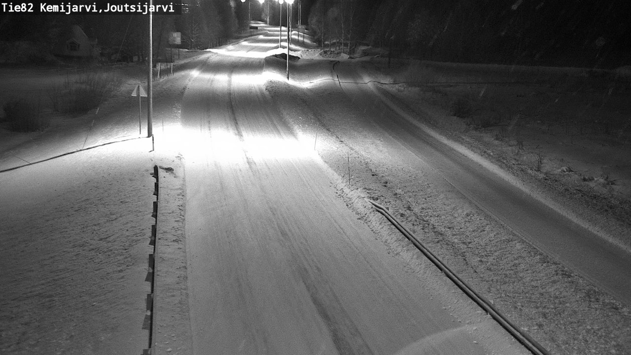 Weather Camera Image Road 82 Kemijärvi, Joutsijärvi, Kemijärvi, Lappi
