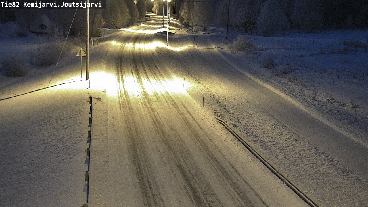 Weather Camera Image Road 82 Kemijärvi, Joutsijärvi, Kemijärvi, Lappi