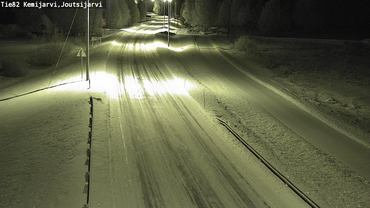 Weather Camera Image Väg 82 Kemijärvi, Joutsijärvi, Kemijärvi, Lappi