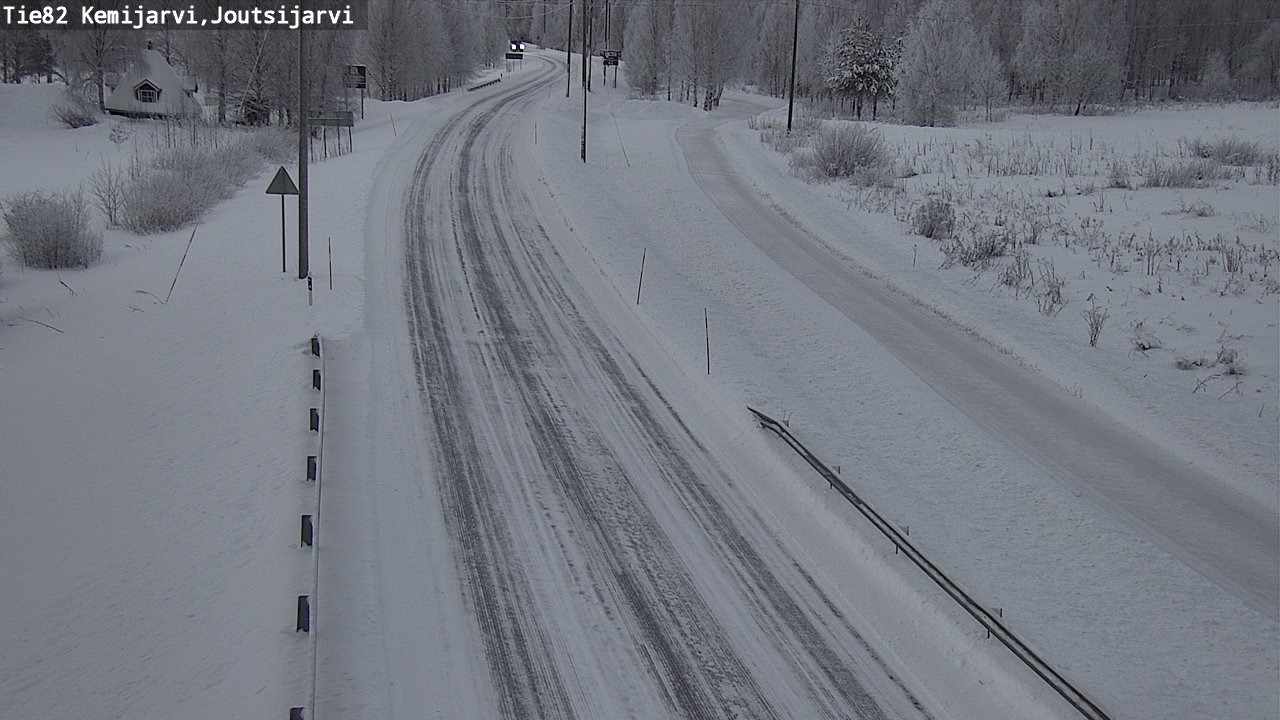 Weather Camera Image Road 82 Kemijärvi, Joutsijärvi, Kemijärvi, Lappi