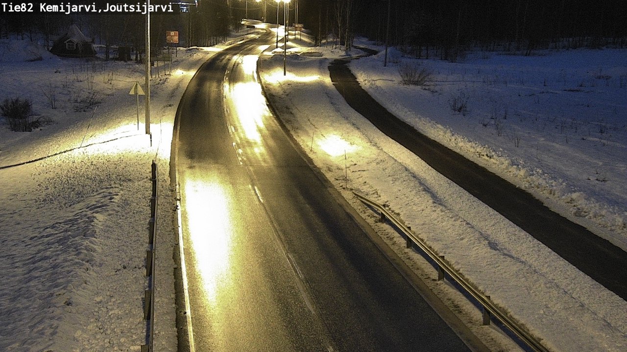 Weather Camera Image Väg 82 Kemijärvi, Joutsijärvi, Kemijärvi, Lappi