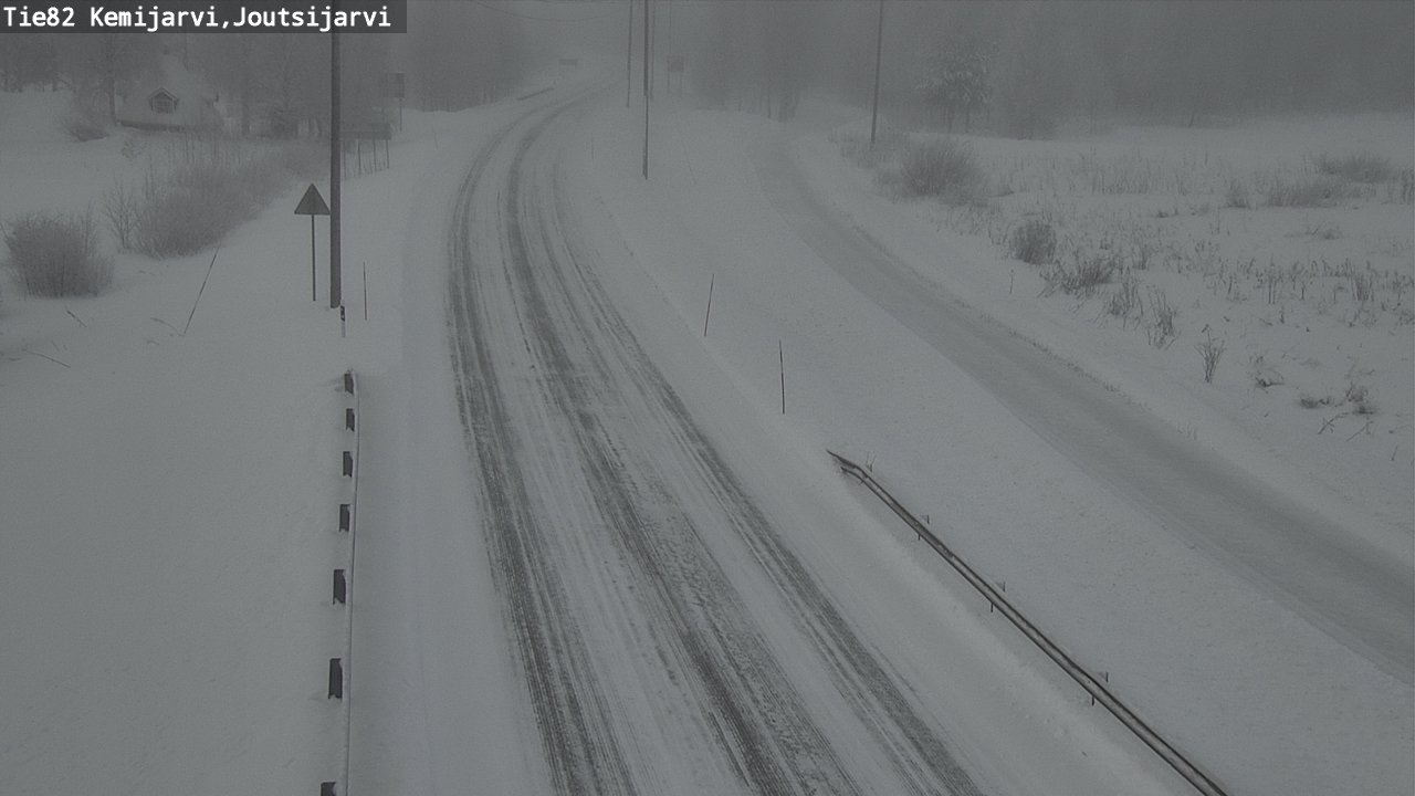 Weather Camera Image Road 82 Kemijärvi, Joutsijärvi, Kemijärvi, Lappi