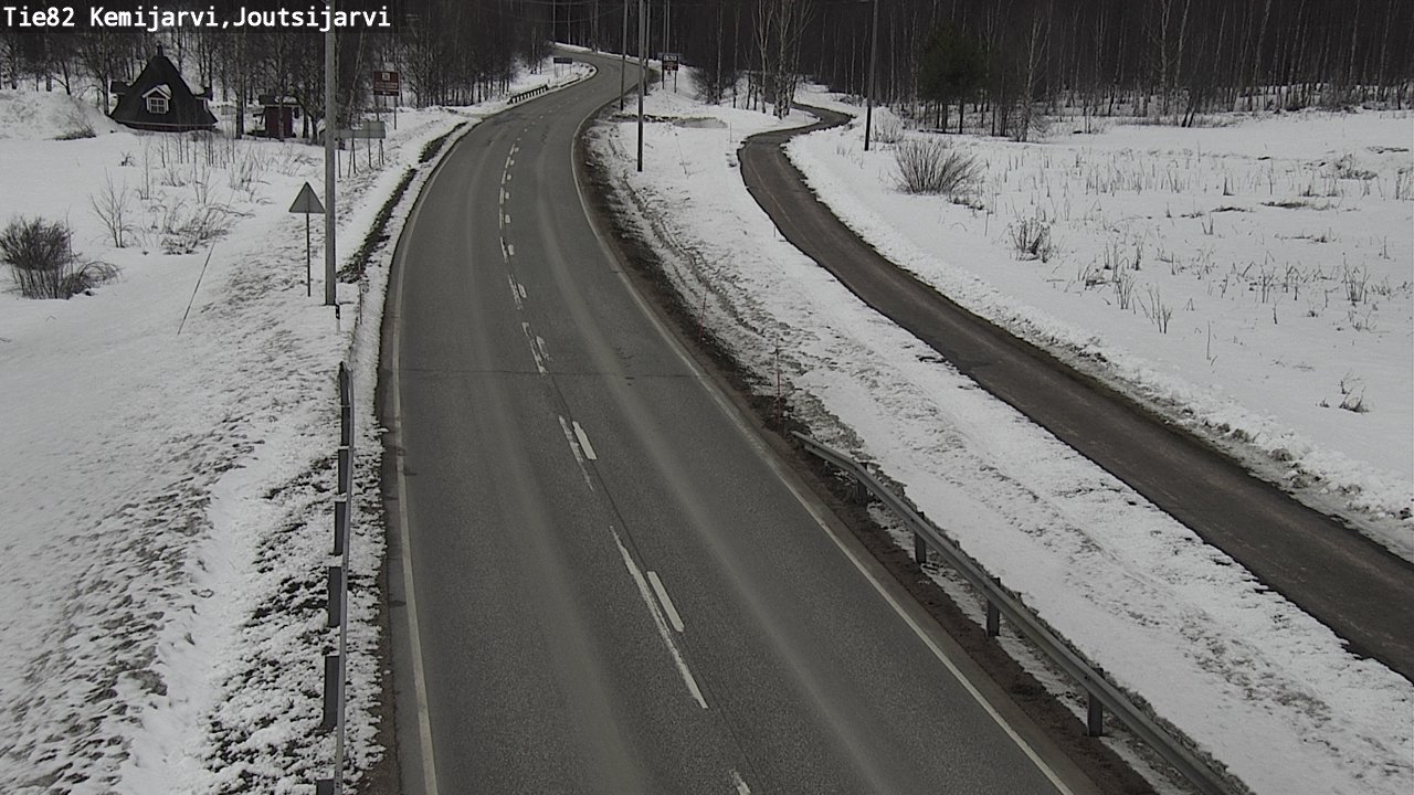 Weather Camera Image Väg 82 Kemijärvi, Joutsijärvi, Kemijärvi, Lappi