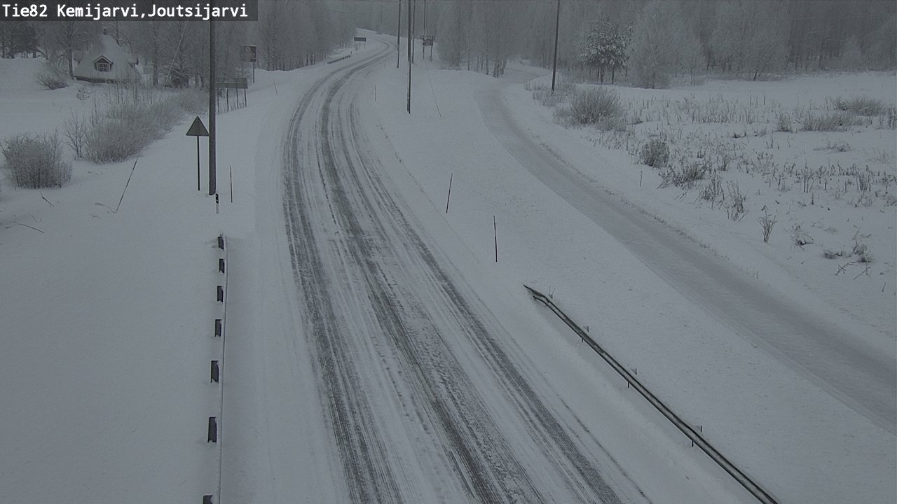 Weather Camera Image Road 82 Kemijärvi, Joutsijärvi, Kemijärvi, Lappi