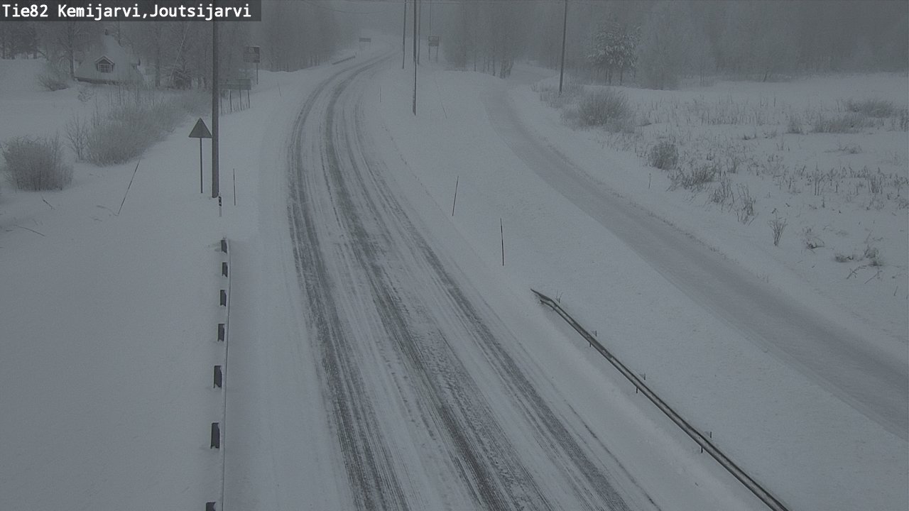 Weather Camera Image Road 82 Kemijärvi, Joutsijärvi, Kemijärvi, Lappi