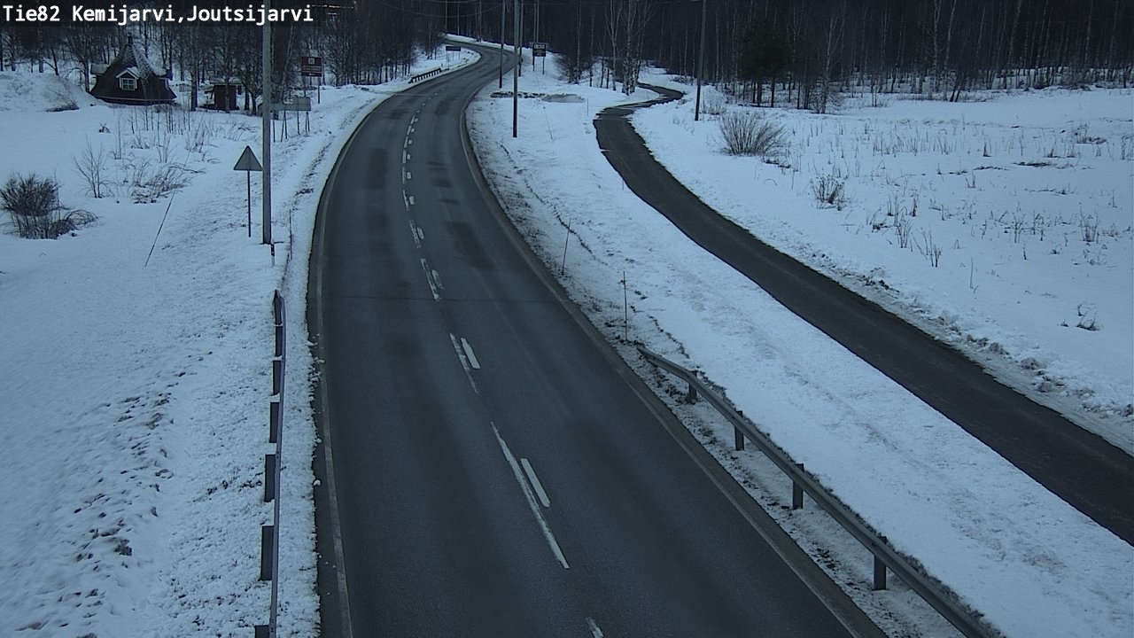 Weather Camera Image Väg 82 Kemijärvi, Joutsijärvi, Kemijärvi, Lappi