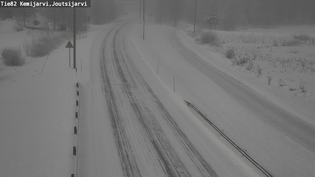 Weather Camera Image Road 82 Kemijärvi, Joutsijärvi, Kemijärvi, Lappi