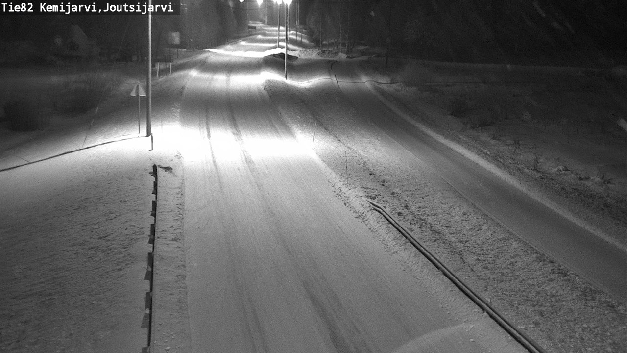 Weather Camera Image Road 82 Kemijärvi, Joutsijärvi, Kemijärvi, Lappi