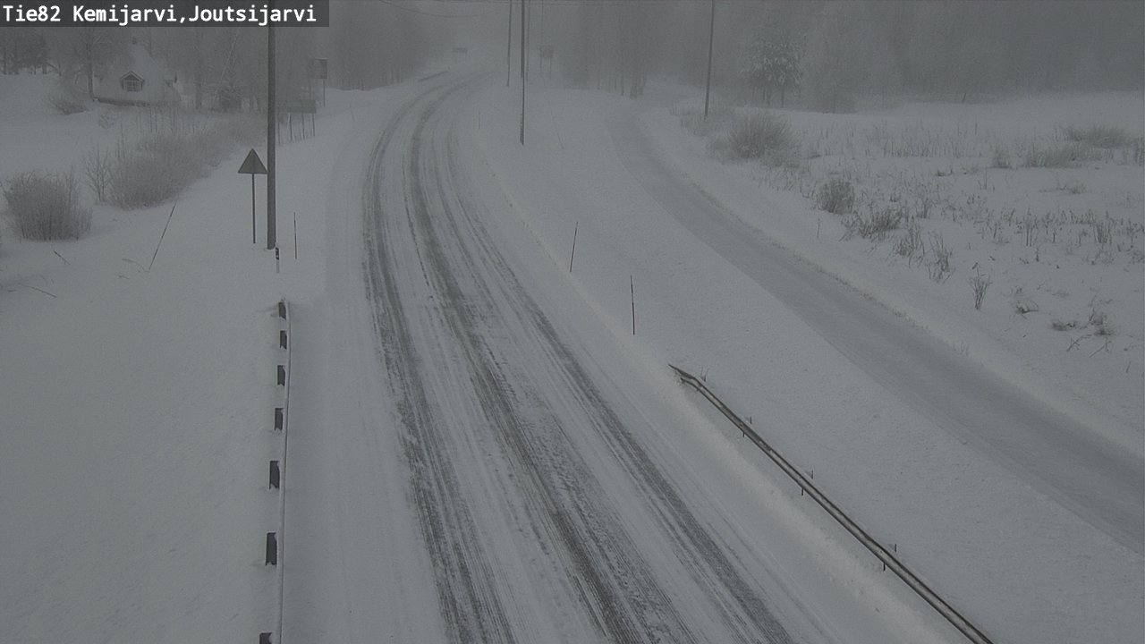 Weather Camera Image Road 82 Kemijärvi, Joutsijärvi, Kemijärvi, Lappi