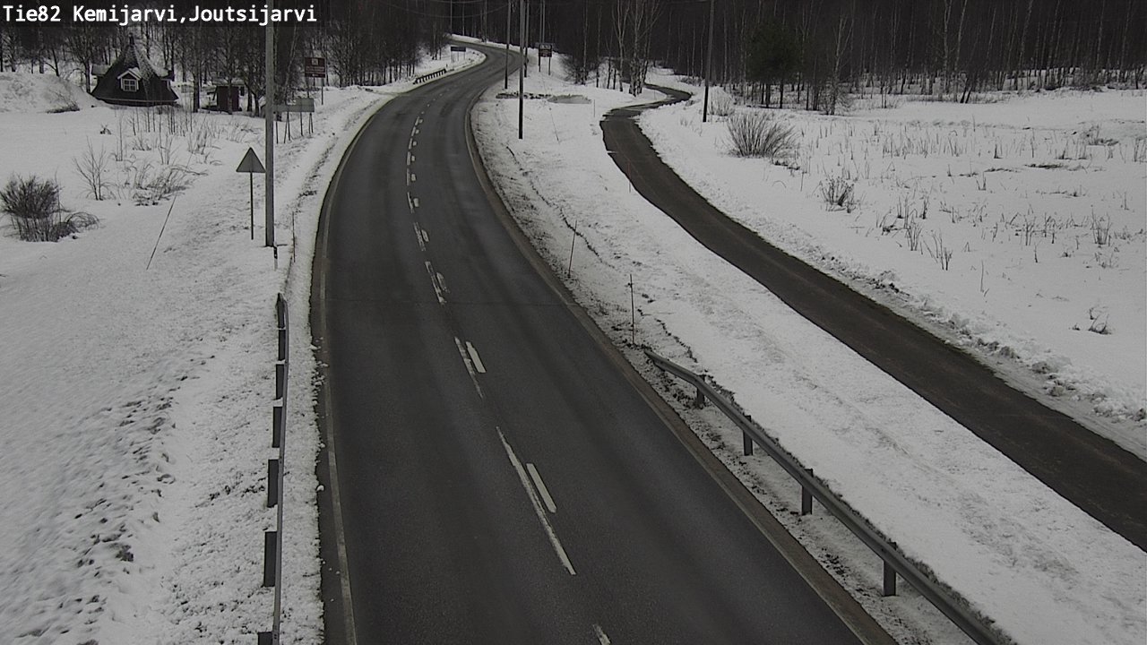 Weather Camera Image Väg 82 Kemijärvi, Joutsijärvi, Kemijärvi, Lappi