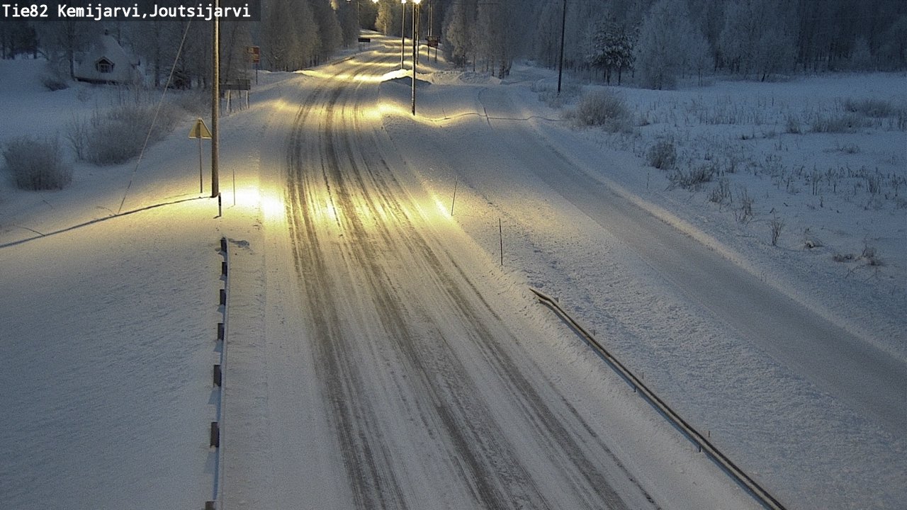 Weather Camera Image Road 82 Kemijärvi, Joutsijärvi, Kemijärvi, Lappi