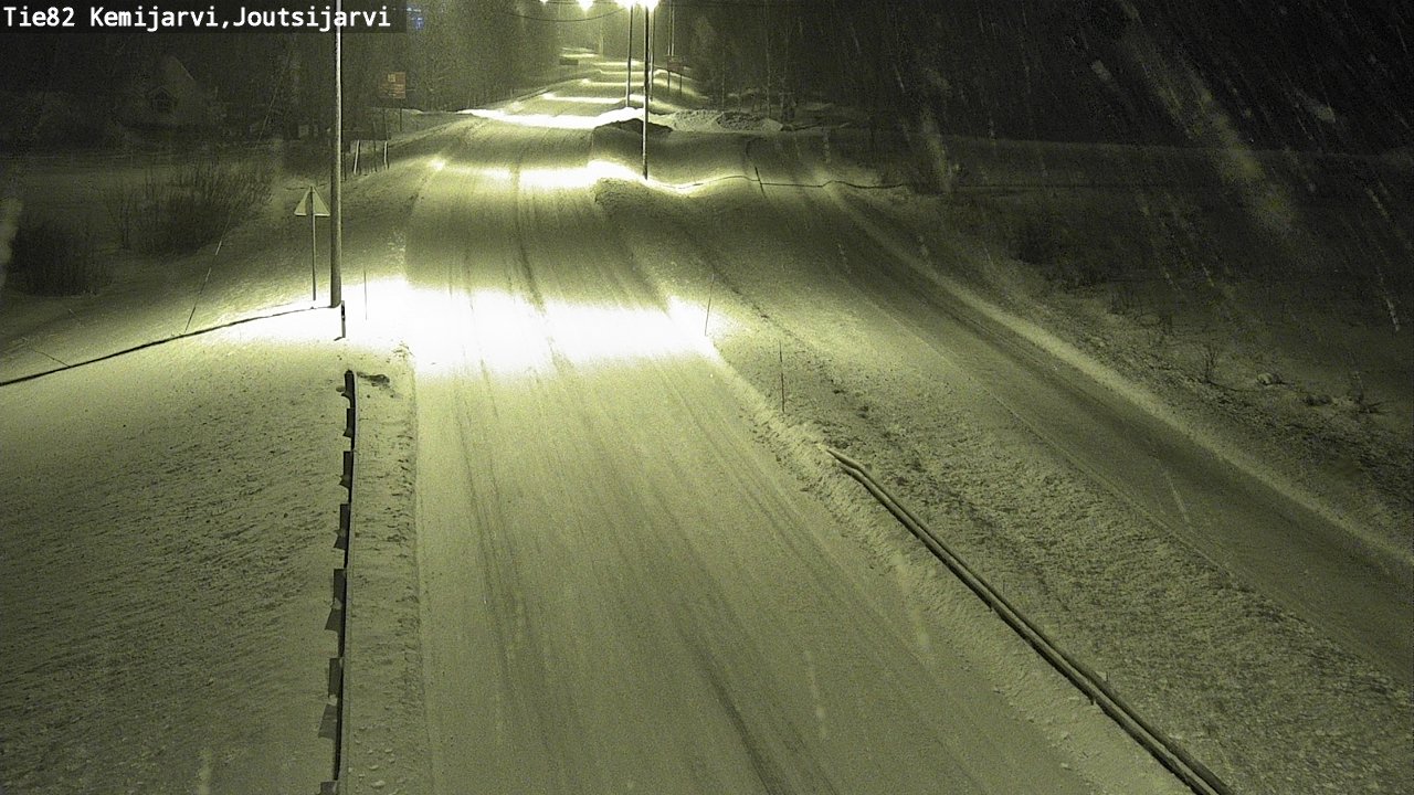 Weather Camera Image Road 82 Kemijärvi, Joutsijärvi, Kemijärvi, Lappi