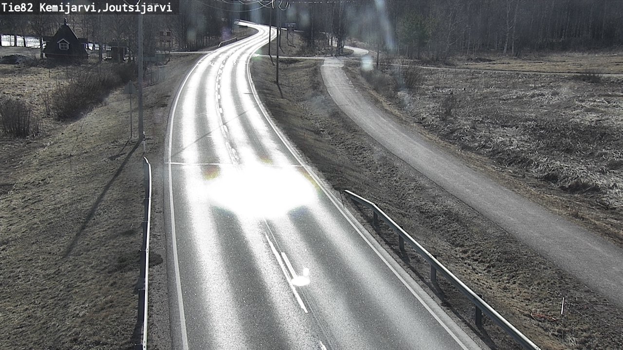 Weather Camera Image Väg 82 Kemijärvi, Joutsijärvi, Kemijärvi, Lappi