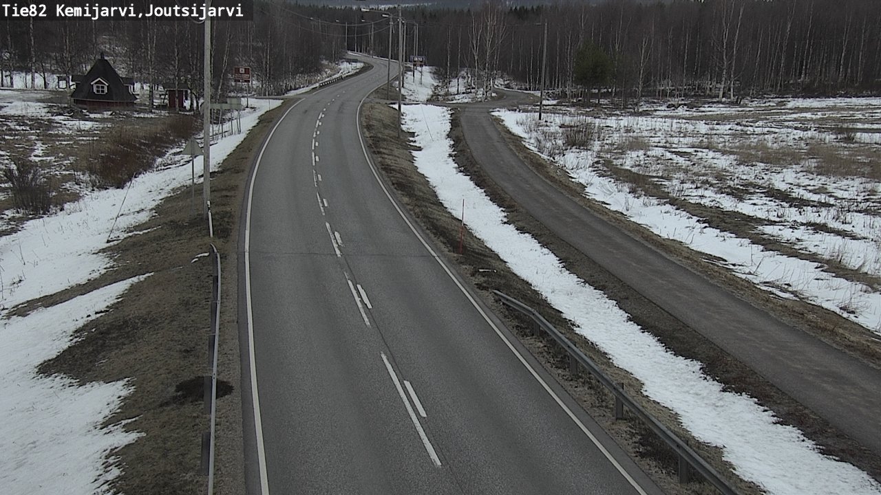 Weather Camera Image Väg 82 Kemijärvi, Joutsijärvi, Kemijärvi, Lappi