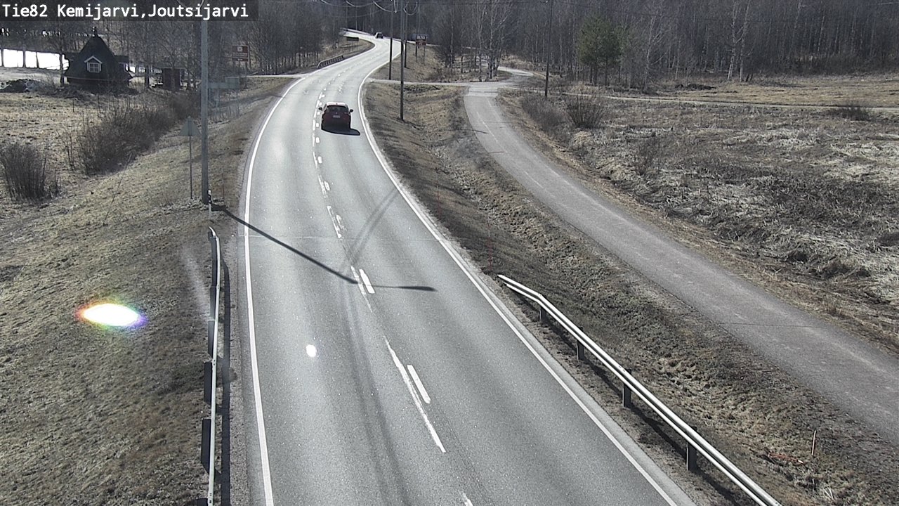 Weather Camera Image Väg 82 Kemijärvi, Joutsijärvi, Kemijärvi, Lappi
