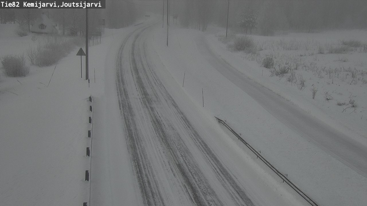 Weather Camera Image Road 82 Kemijärvi, Joutsijärvi, Kemijärvi, Lappi