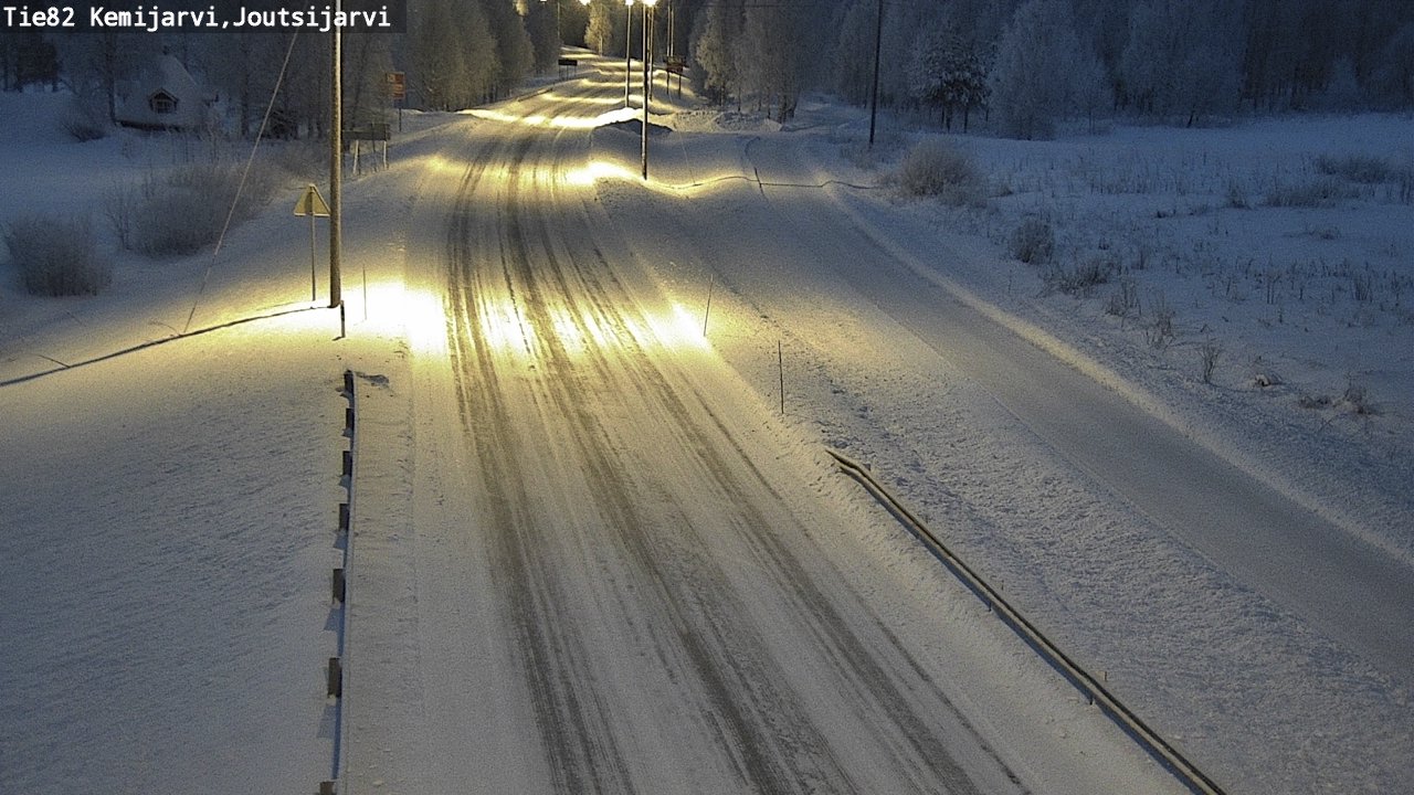 Weather Camera Image Väg 82 Kemijärvi, Joutsijärvi, Kemijärvi, Lappi
