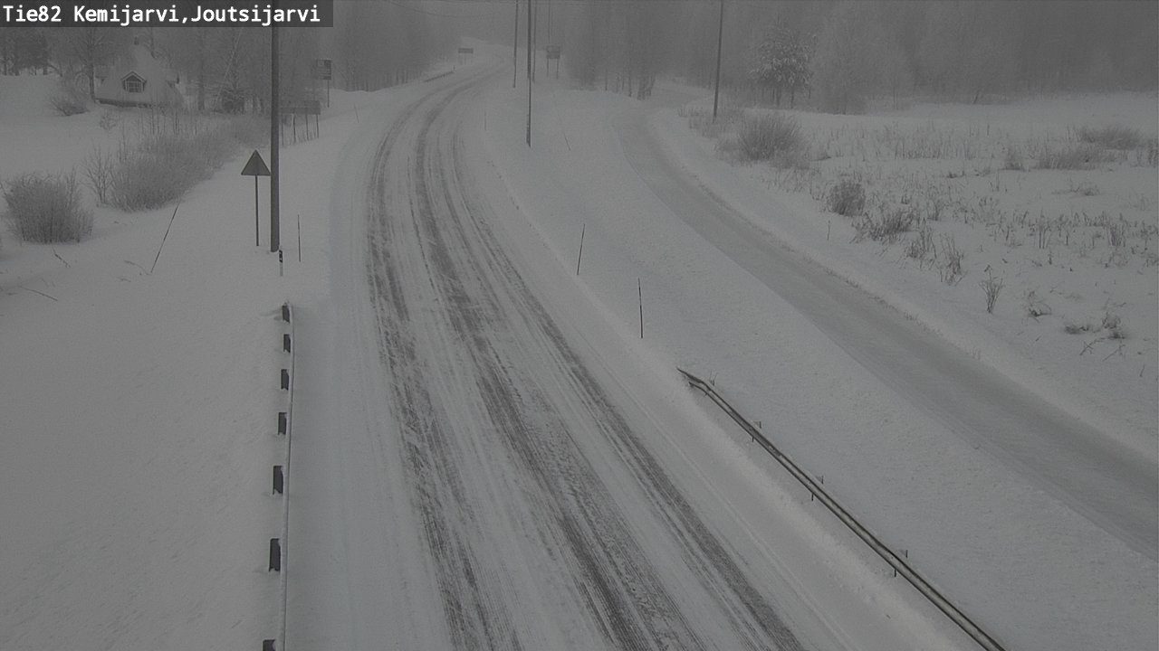 Weather Camera Image Road 82 Kemijärvi, Joutsijärvi, Kemijärvi, Lappi