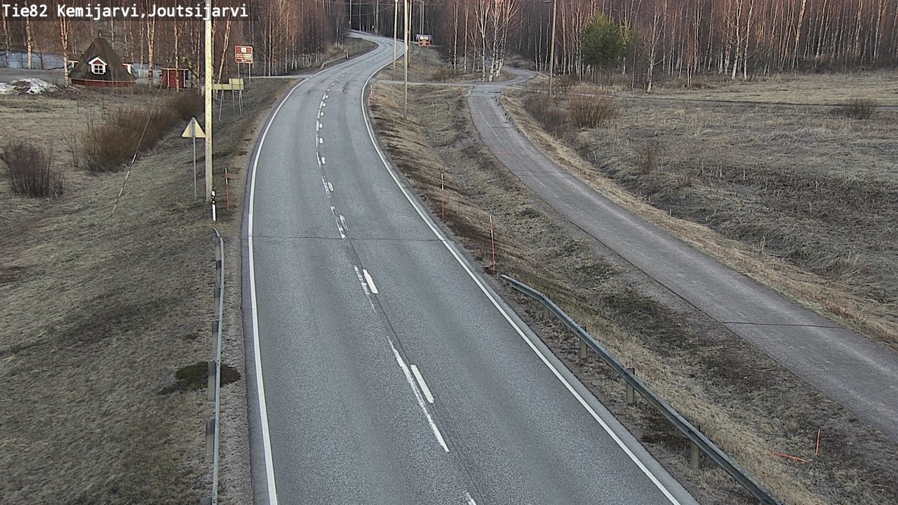 Weather Camera Image Väg 82 Kemijärvi, Joutsijärvi, Kemijärvi, Lappi