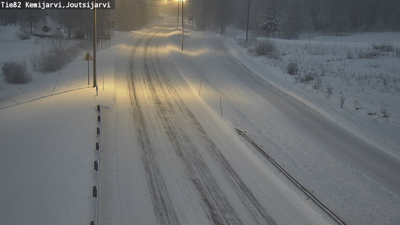 Weather Camera Image Road 82 Kemijärvi, Joutsijärvi, Kemijärvi, Lappi