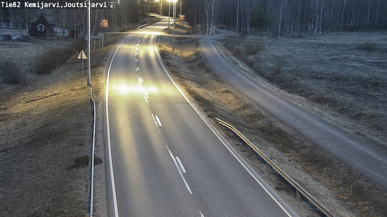 Weather Camera Image Road 82 Kemijärvi, Joutsijärvi, Kemijärvi, Lappi