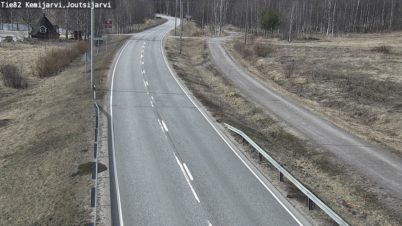 Weather Camera Image Väg 82 Kemijärvi, Joutsijärvi, Kemijärvi, Lappi