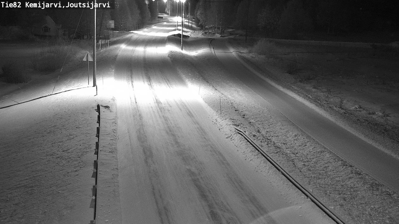 Weather Camera Image Road 82 Kemijärvi, Joutsijärvi, Kemijärvi, Lappi