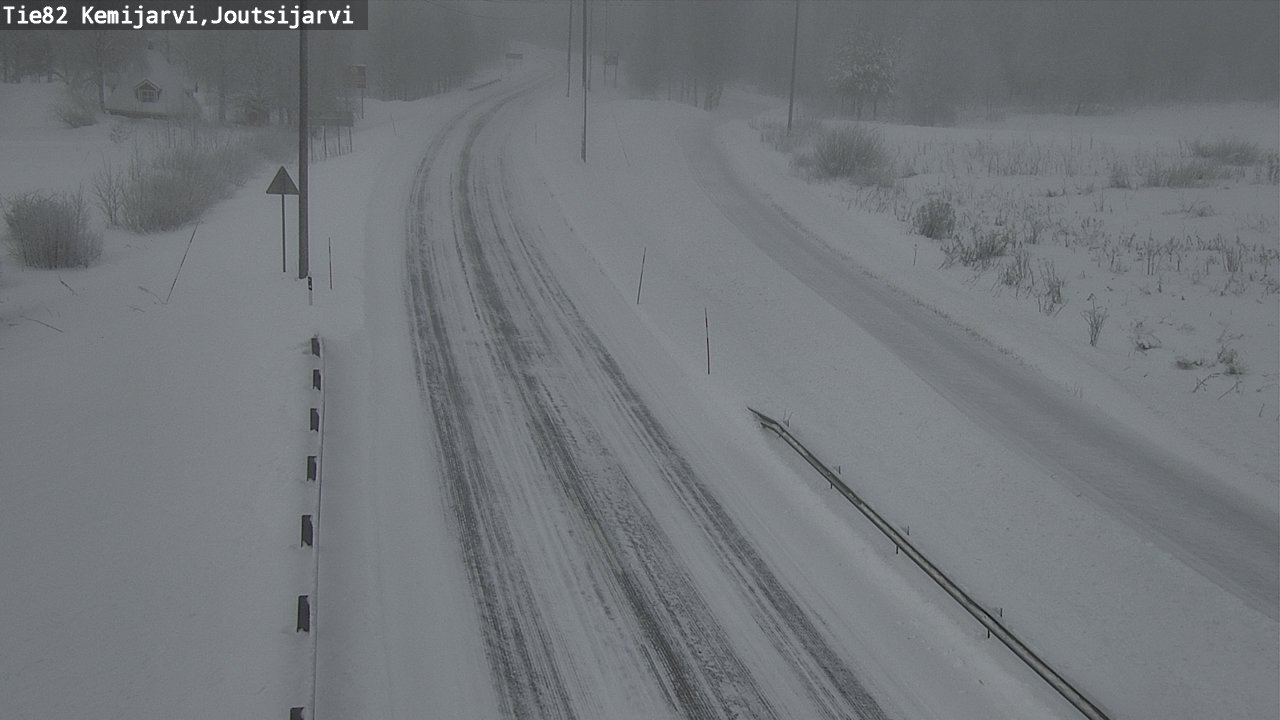 Weather Camera Image Road 82 Kemijärvi, Joutsijärvi, Kemijärvi, Lappi