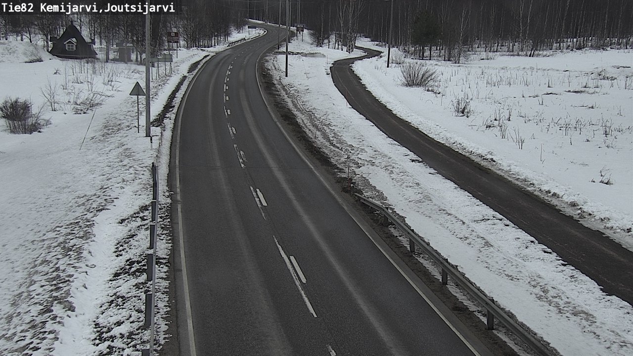 Weather Camera Image Road 82 Kemijärvi, Joutsijärvi, Kemijärvi, Lappi