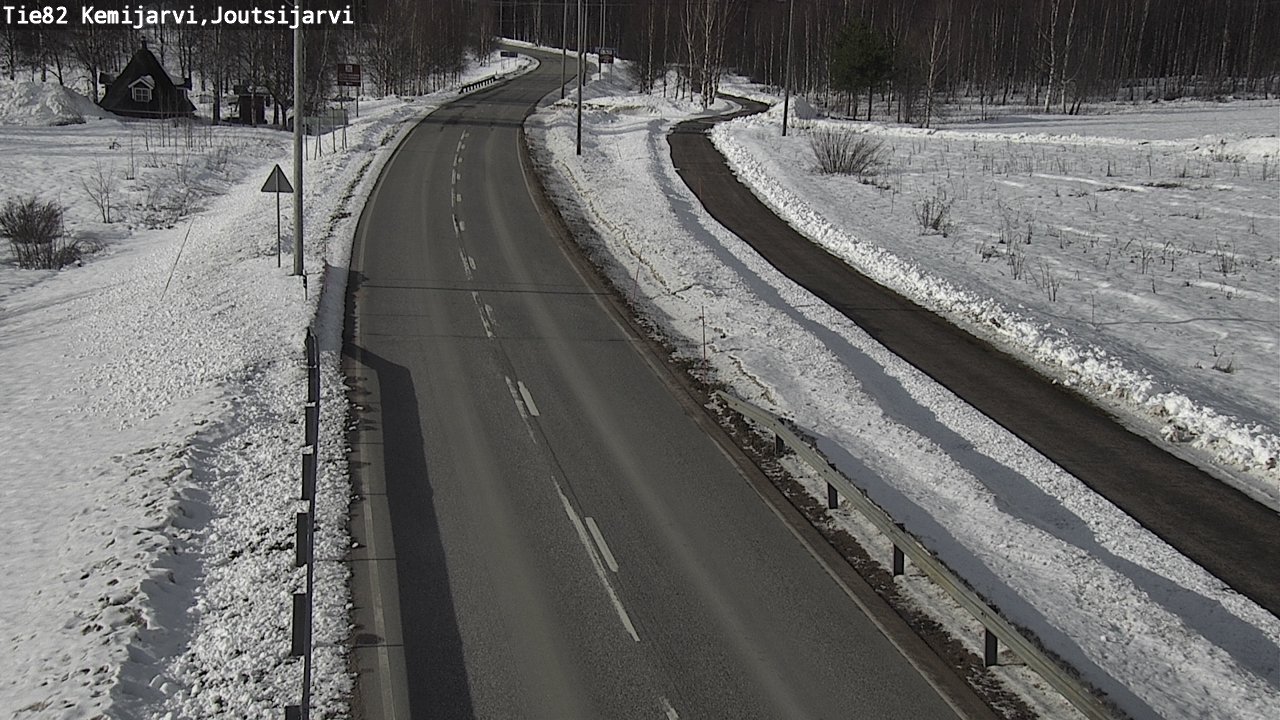 Weather Camera Image Väg 82 Kemijärvi, Joutsijärvi, Kemijärvi, Lappi