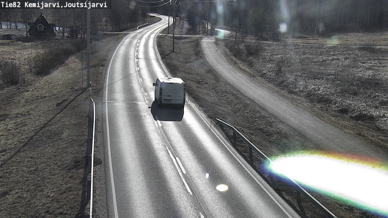 Weather Camera Image Väg 82 Kemijärvi, Joutsijärvi, Kemijärvi, Lappi
