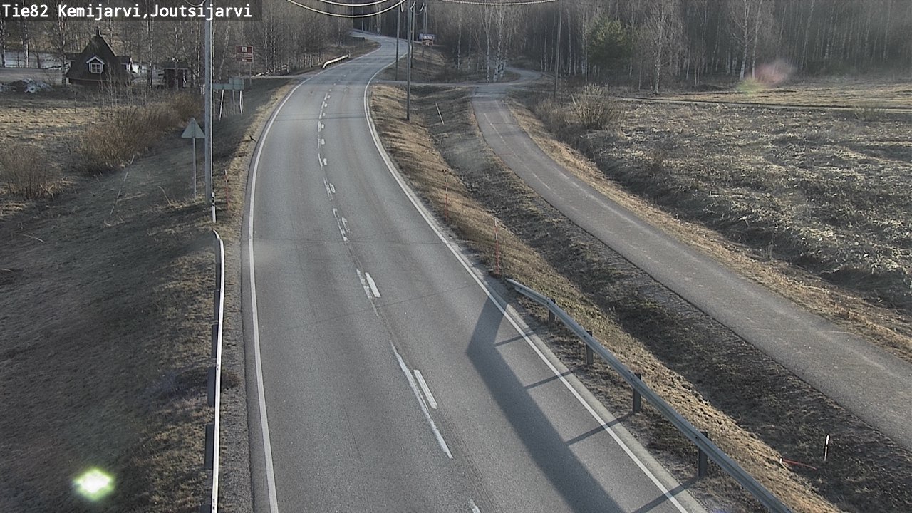 Weather Camera Image Väg 82 Kemijärvi, Joutsijärvi, Kemijärvi, Lappi