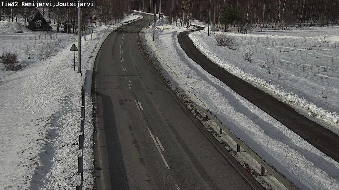 Weather Camera Image Väg 82 Kemijärvi, Joutsijärvi, Kemijärvi, Lappi