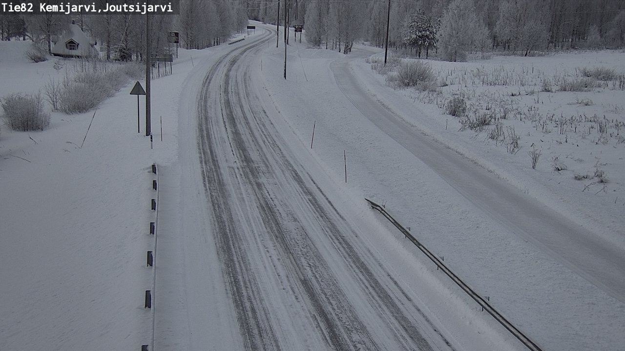 Weather Camera Image Road 82 Kemijärvi, Joutsijärvi, Kemijärvi, Lappi