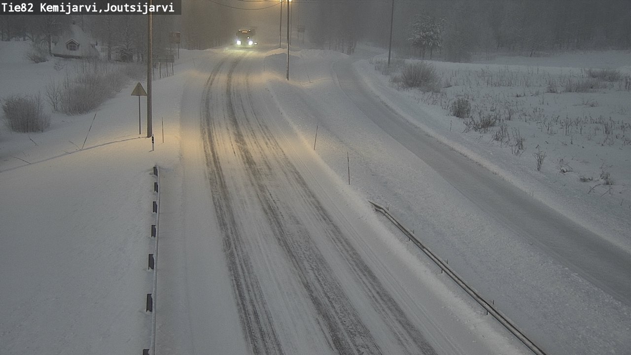 Weather Camera Image Road 82 Kemijärvi, Joutsijärvi, Kemijärvi, Lappi