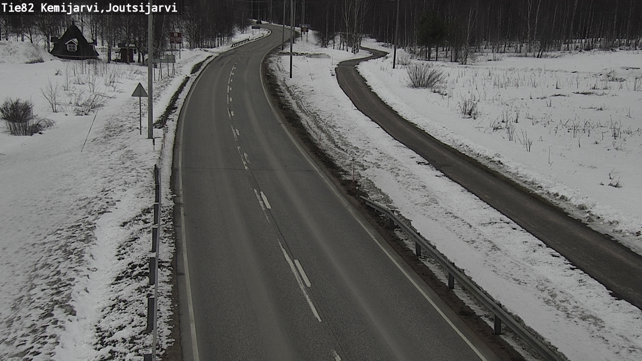 Weather Camera Image Väg 82 Kemijärvi, Joutsijärvi, Kemijärvi, Lappi