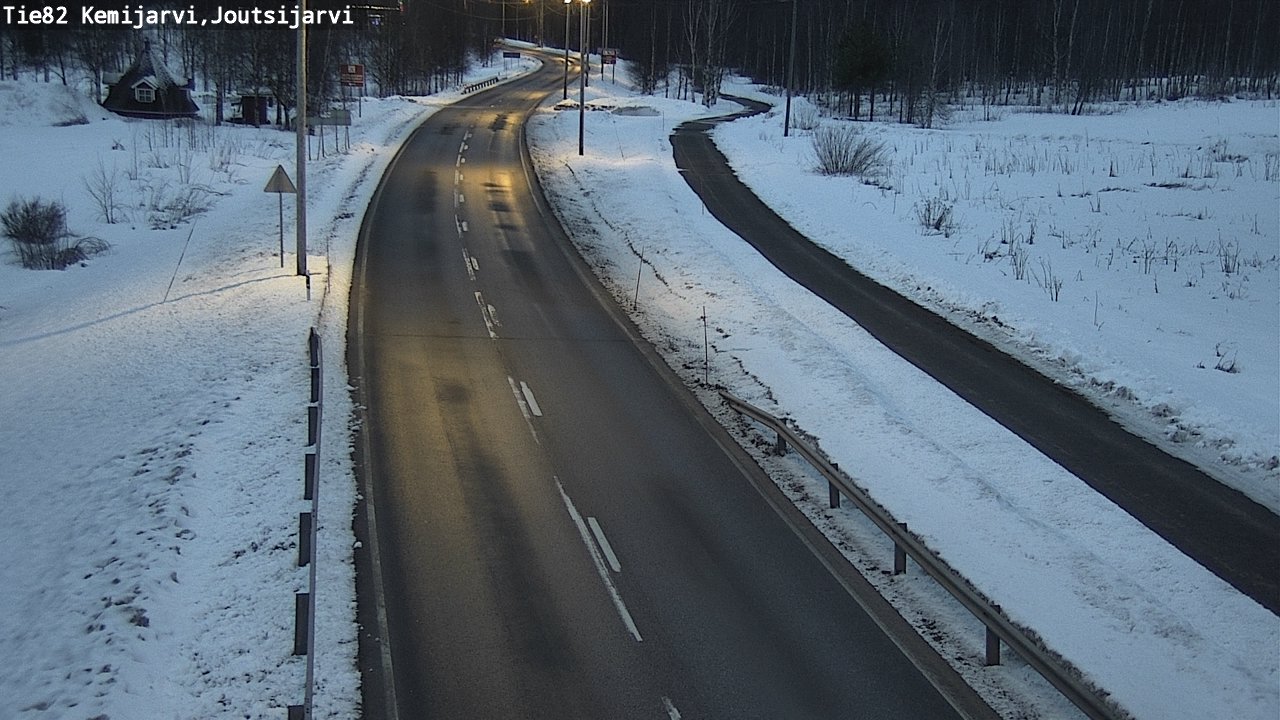 Weather Camera Image Väg 82 Kemijärvi, Joutsijärvi, Kemijärvi, Lappi