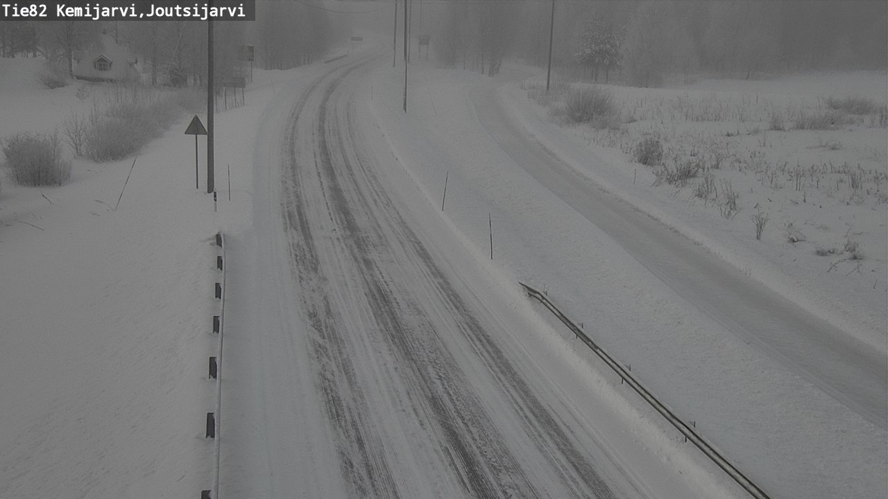 Weather Camera Image Road 82 Kemijärvi, Joutsijärvi, Kemijärvi, Lappi