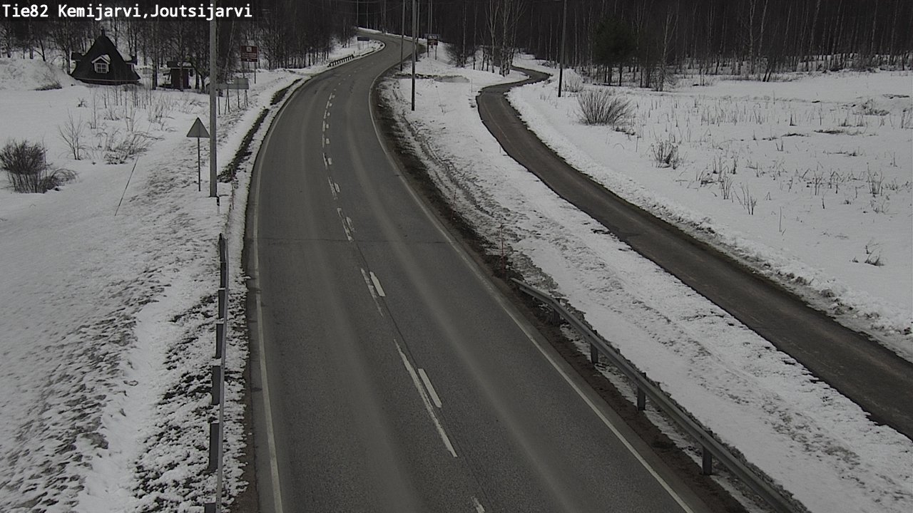 Weather Camera Image Väg 82 Kemijärvi, Joutsijärvi, Kemijärvi, Lappi