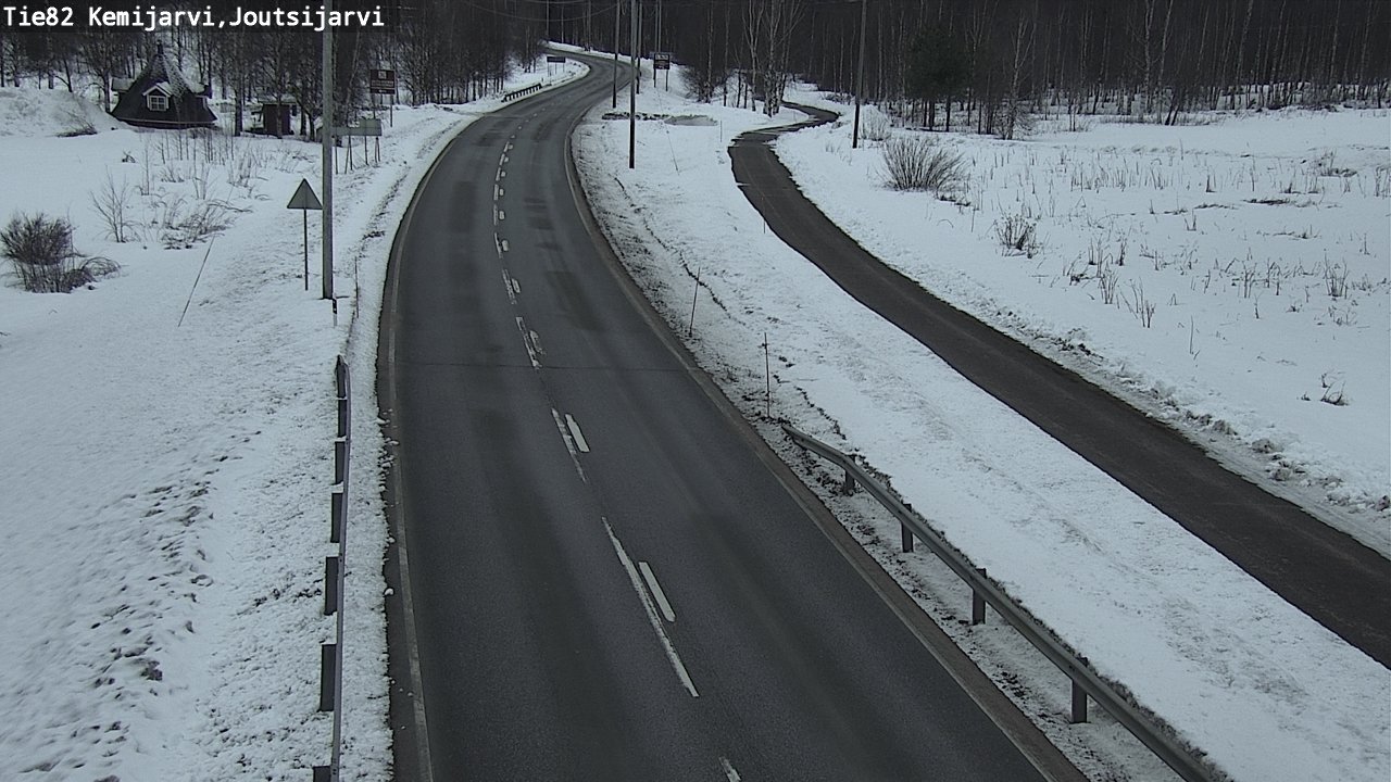 Weather Camera Image Väg 82 Kemijärvi, Joutsijärvi, Kemijärvi, Lappi