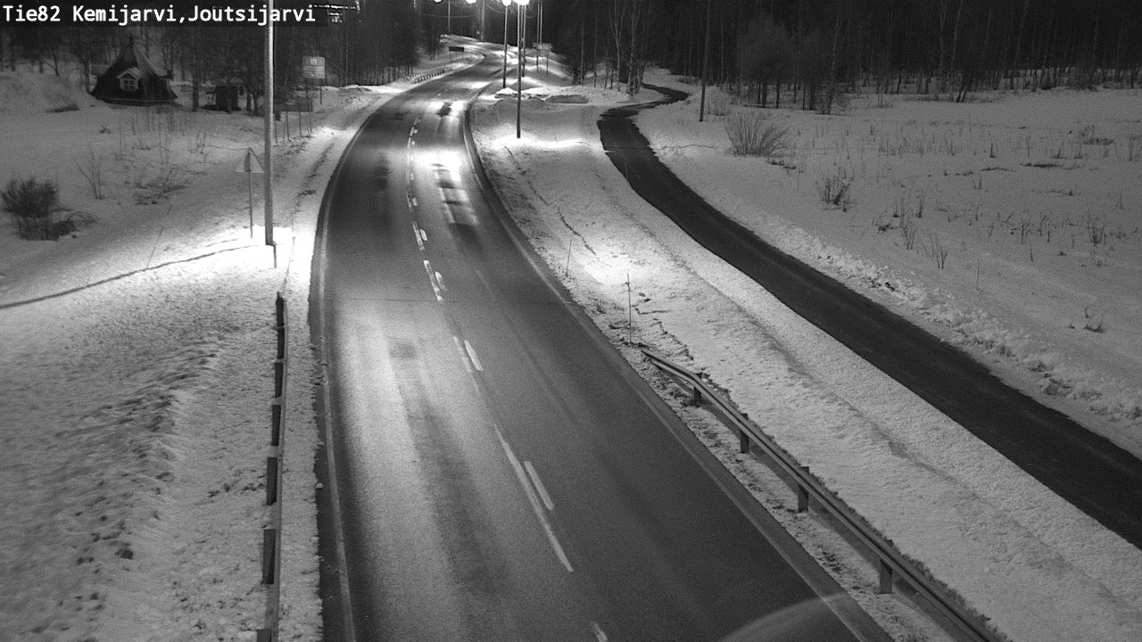 Weather Camera Image Väg 82 Kemijärvi, Joutsijärvi, Kemijärvi, Lappi