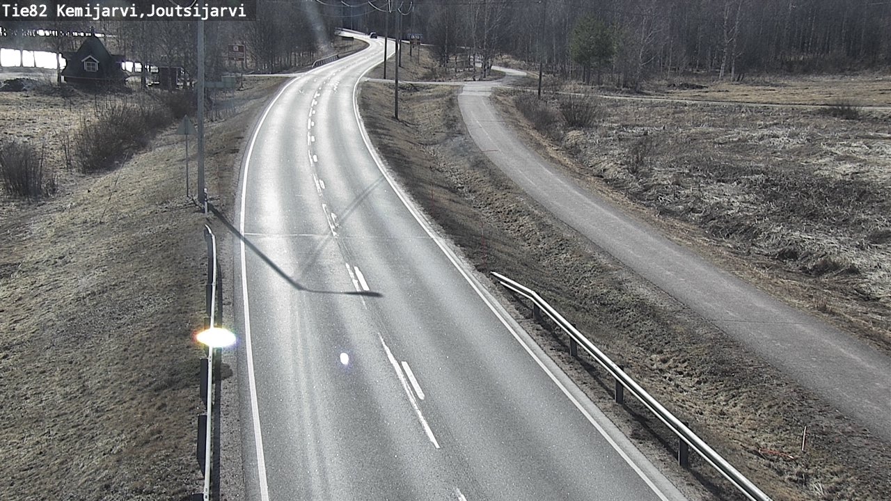 Weather Camera Image Väg 82 Kemijärvi, Joutsijärvi, Kemijärvi, Lappi