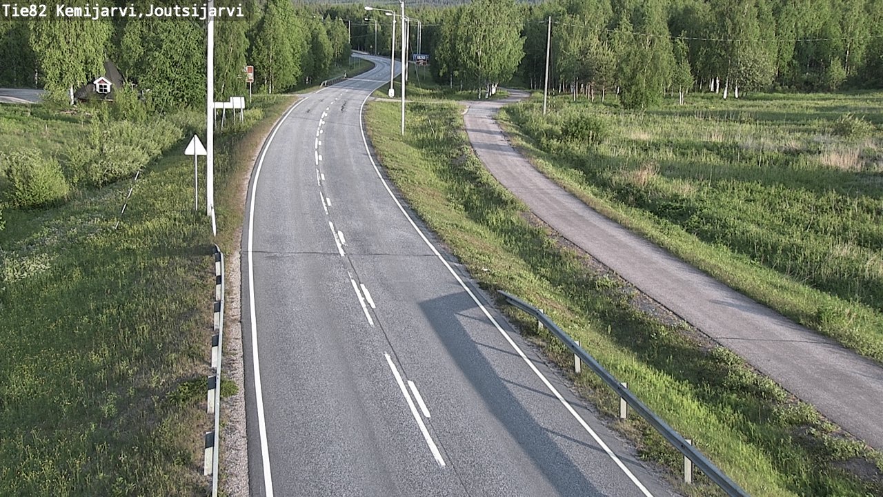 Weather Camera Image Road 82 Kemijärvi, Joutsijärvi, Kemijärvi, Lappi