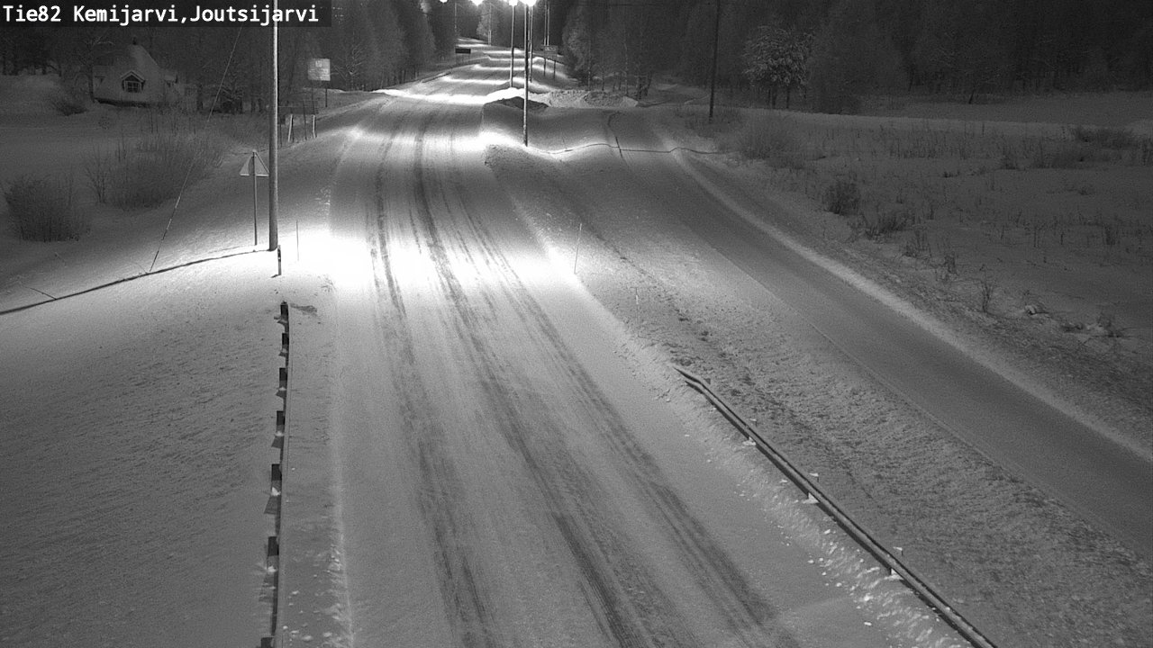 Weather Camera Image Road 82 Kemijärvi, Joutsijärvi, Kemijärvi, Lappi