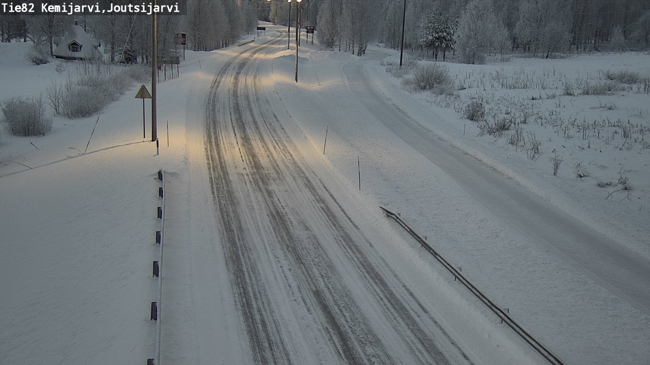 Weather Camera Image Road 82 Kemijärvi, Joutsijärvi, Kemijärvi, Lappi