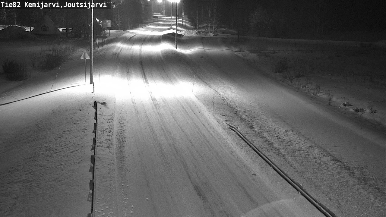 Weather Camera Image Road 82 Kemijärvi, Joutsijärvi, Kemijärvi, Lappi