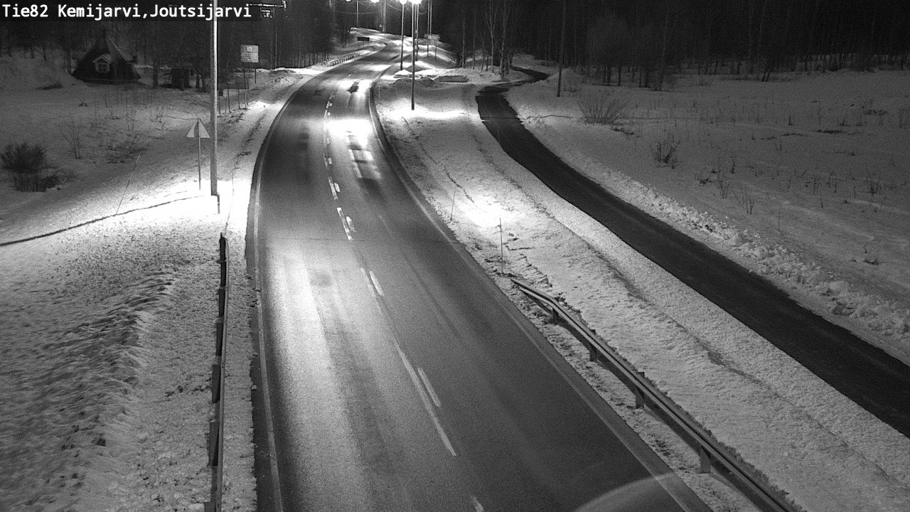 Weather Camera Image Väg 82 Kemijärvi, Joutsijärvi, Kemijärvi, Lappi